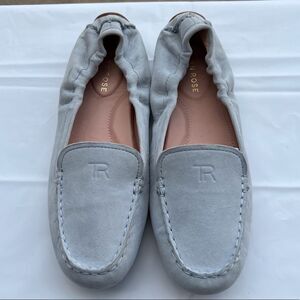 Taryn Rose Gray Suede Kristine Driving Moccasins Size 8B